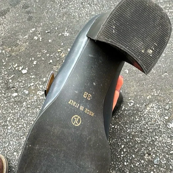 Boutique Made in Italy Women Toe Loafer Pumps Genuine Leather - Picture 3 of 3